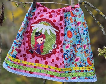 Mädchen/Rock/Märchenrock/Paris/Sommerkleidung/Sommerrock/Frühling/Kinderrock/Mädchenrock