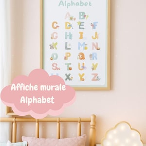 Póster infantil del alfabeto A3 – Archivo digital – Letras e ilustraciones