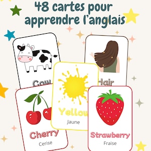 48 cartes visuelles pour découvrir l’anglais - Apprendre avec des cartes éducatives