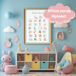Póster infantil del alfabeto A2 – Archivo digital – Letras e ilustraciones