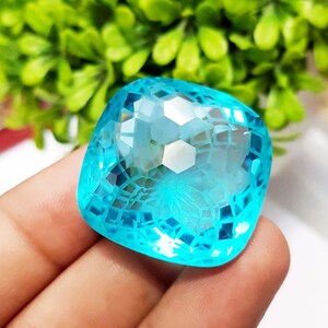 271ct❣️巨大ラボクロウン　ブルートパーズ クッションカットペンダントトップ 現在、この商品の在庫はありません - Etsy