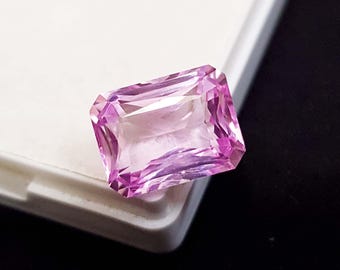 9.25 Ct Pink Morganite Emerald Cut Gem: Fine Jewelry Making