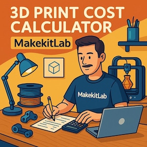 3D Print Cost Calculator – Excel, Google Sheets, LibreOffice | Filament, Time, Machine & Profit Pricing Tool
