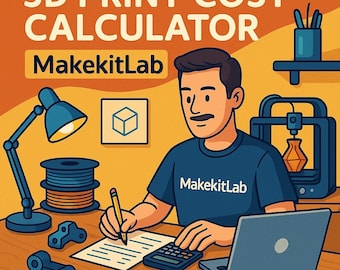 Calculateur de coût d'impression 3D - Excel, Google Sheets, LibreOffice | Outil de tarification des filaments, des délais, des machines et des bénéfices