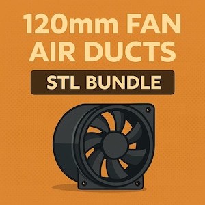 120mm Fan Air Duct STL Bundle – 1/2/3 Fan Vent Adapter – 3D Print Files for Cooling or Airflow Projects