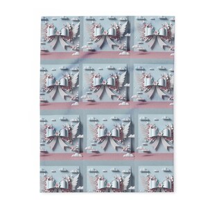 Cozy Arctic Fleece Blanket with Winter Wonderland Design, Winter Decor, Gift for Snow Lovers, Holiday Throw, Home Comfort