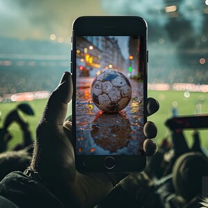 Football Phone Wallpaper Soccer Stadium Lockscreen Matchday Digital Background Terrace Retro Football Vibe Fan Culture iPhone Android