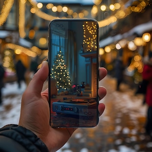 Festive Christmas Phone Wallpaper: Holiday Lockscreen Backgrounds (Digital Download Pack)