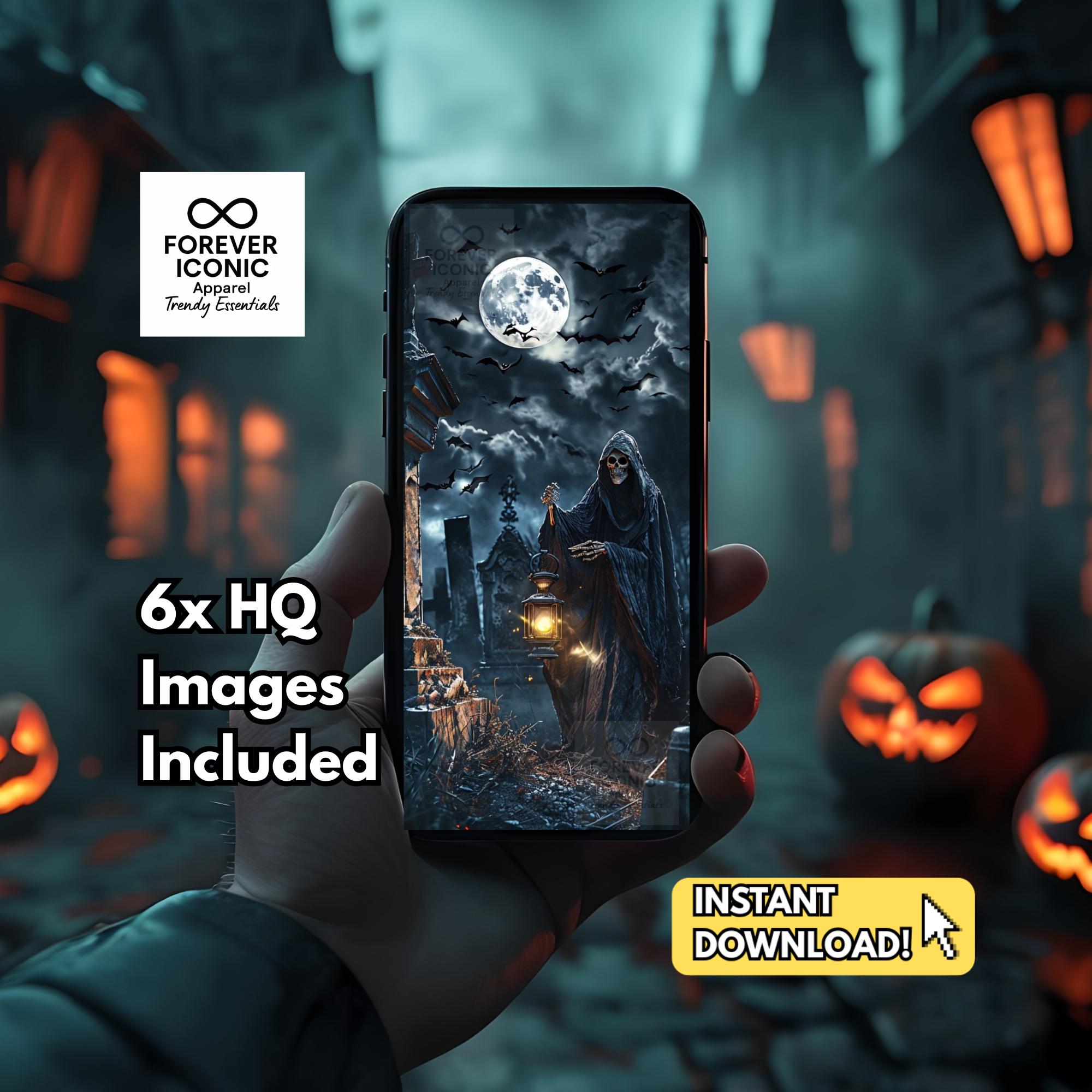 Gothic Halloween Phone Wallpaper Pack: Spooky Lockscreen (digital
