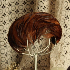 50s Feather Half Hat - Etsy
