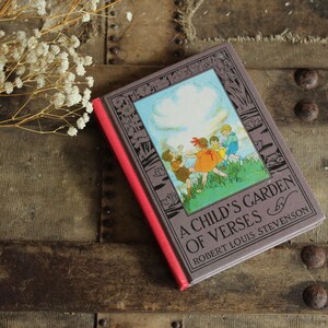 Vintage 1990s Book, &quot;A Childs Garden of Verses&quot;, Robert Louis Stevenson, Illustrated by Margaret Hoopes