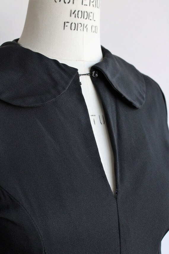 Vintage 1940s Dress With Pockets, Black Spiegel R… - image 6
