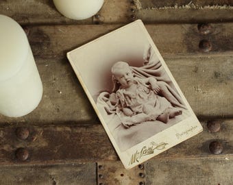 Vintage 1900s Photo, Baby Edwardian Photograph, Black And White Sepia Portrait, McLain Photographer