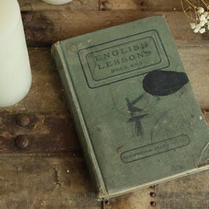 Vintage Antique 1900s Book, English Lessons, Book One, CA State Text Book