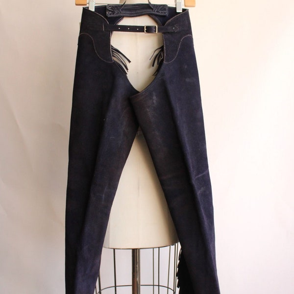 Pantalon En Cuir à Franges Western - Style Cowgirl - Chaps Fait Main - Adulte (Neuf)