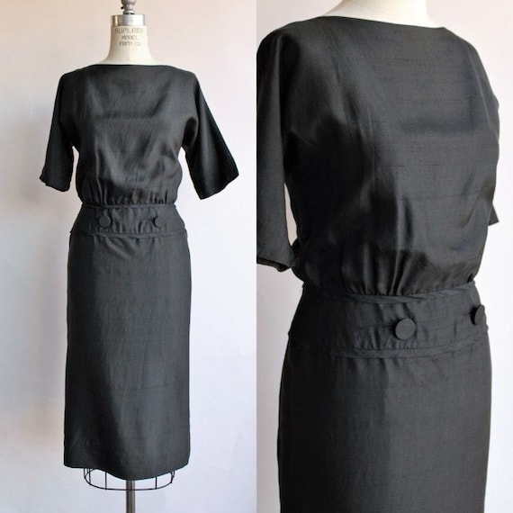 Vintage 1950s 1960s Dress, Carl Naftal Wiggle Styl