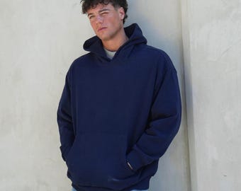 Heavyweight 380GSM Hoodie 100% Cotton Fleece | Black Navy Grey | Unisex Boxy Fit | Ships from Melbourne Australia