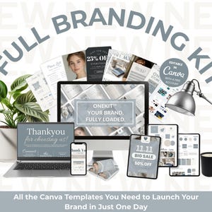 Branding Kit 3000 Branding Paket Vorlagen, DIY Branding Kit, Social Media Branding Bundle, Branding Logo Kit, Instagram Bundle, Business