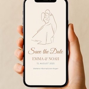 Save the Date Karte Hochzeit Boho | PDF Download zum Ausdrucken | Canva Vorlage personalisierbar