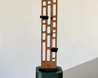 Stylish Self-Watering Plant Pot with Wooden Trellis: Cova Semi-Hydroponic Planter - 14 Colours
