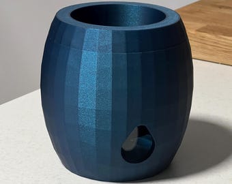 Unique Self-Watering Plant Pot: Faceted 'Clari' Semi-Hydroponic Planter for LECA or PON 14 Colours