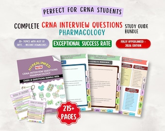 Crna Interview Questions Pharmacology with 100+ Meds Explained, 2026 Edition, Hyperlinked 2026 (PDF)