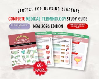 Medical Terminology Study Guide, Prefixes, Suffixes, Abbreviations (PDF File)