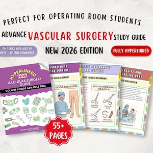Guía de cirugía vascular: recurso integral de enfermería quirúrgica, notas de enfermería de quirófano, preguntas de práctica, NUEVA EDICIÓN