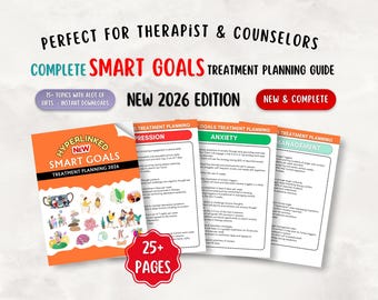 SMART Goals Treatment Planning Guide: Mental Health Therapy Tools (PDF File)