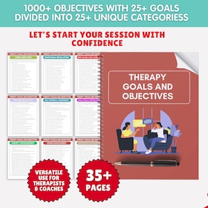 Therapy Goals & Objectives Bundle: Therapist Cheat Sheets (PDF File)