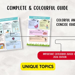 100+ Nclex Cheat Sheet 20+ Pages, Nursing Study Guide 2025-26 (digital ...