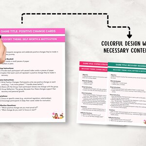Addiction Recovery Group Therapy Games, Coping Skills (PDF File) image 8