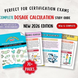 Hyperlinked Dosage Calculations Nursing Studies Anleitung 2026, Spickzettel (Digitaler Download)