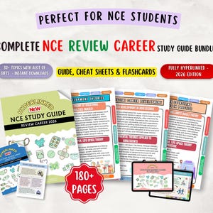 NCE Career Study Guide: Review, Mock Exams, Cheat Sheets (PDF Download)