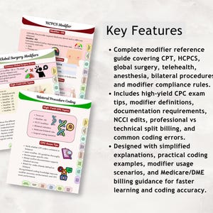 医療コーディング修飾子クイックリファレンスガイド、ICD-10、70ページ以上、2026年版（ハイパーリンク付き） 画像 2