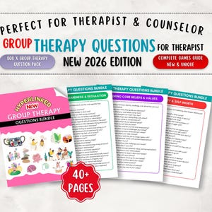 800 X Group Therapy Prompts: Conversation Starters Cheat Sheet (PDF File)