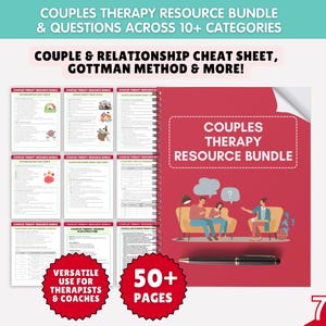 Couples Therapy Resource Bundle: Communication & Gottman Method (PDF File)