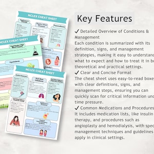 100+ Nclex Cheat Sheet 20+ Pages, Nursing Study Guide 2025-26 (digital ...