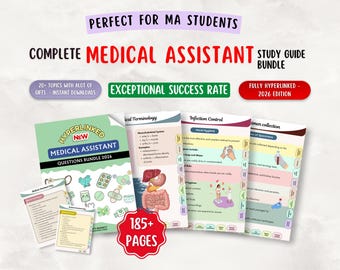 Pakiet podręczników do nauki dla asystentów medycznych, hiperłącza do egzaminów CMA/MA (do pobrania w formacie PDF)