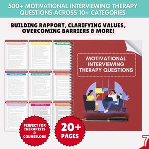 Motivational Interviewing Questions: Therapy Conversation Starters (PDF Guidebook