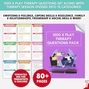 Child Therapy Questions Guide: 1500+ Play Therapy Prompts (PDF File)