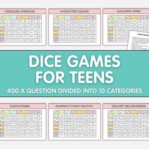 Therapy Dice Game for Teens: Social Skills & Emotional Well-being (PDF File)