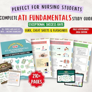 ATI RN Fundamentals Exam: NGN-Style Questions & Answers 2026 Edition, 30+ Topics, Hyperlinked (Digital Downloads)