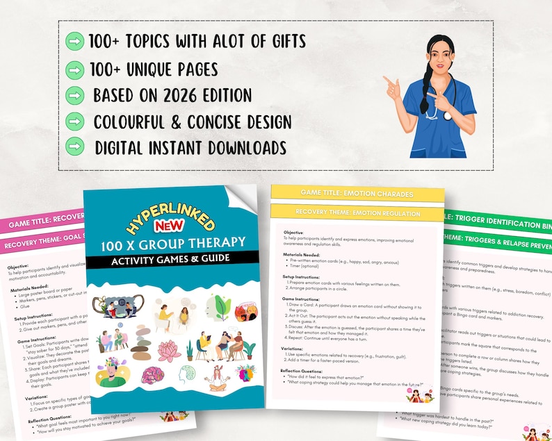 Addiction Recovery Group Therapy Games, Coping Skills (PDF File) image 2