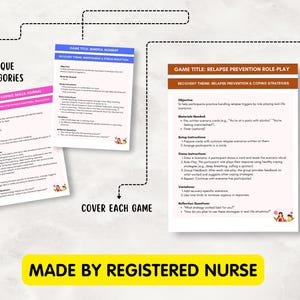 Addiction Recovery Group Therapy Games, Coping Skills (PDF File) image 6