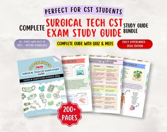 Surgical Tech CST Exam Study Guide 2026, Hyperlinked, with Quiz (PDF)