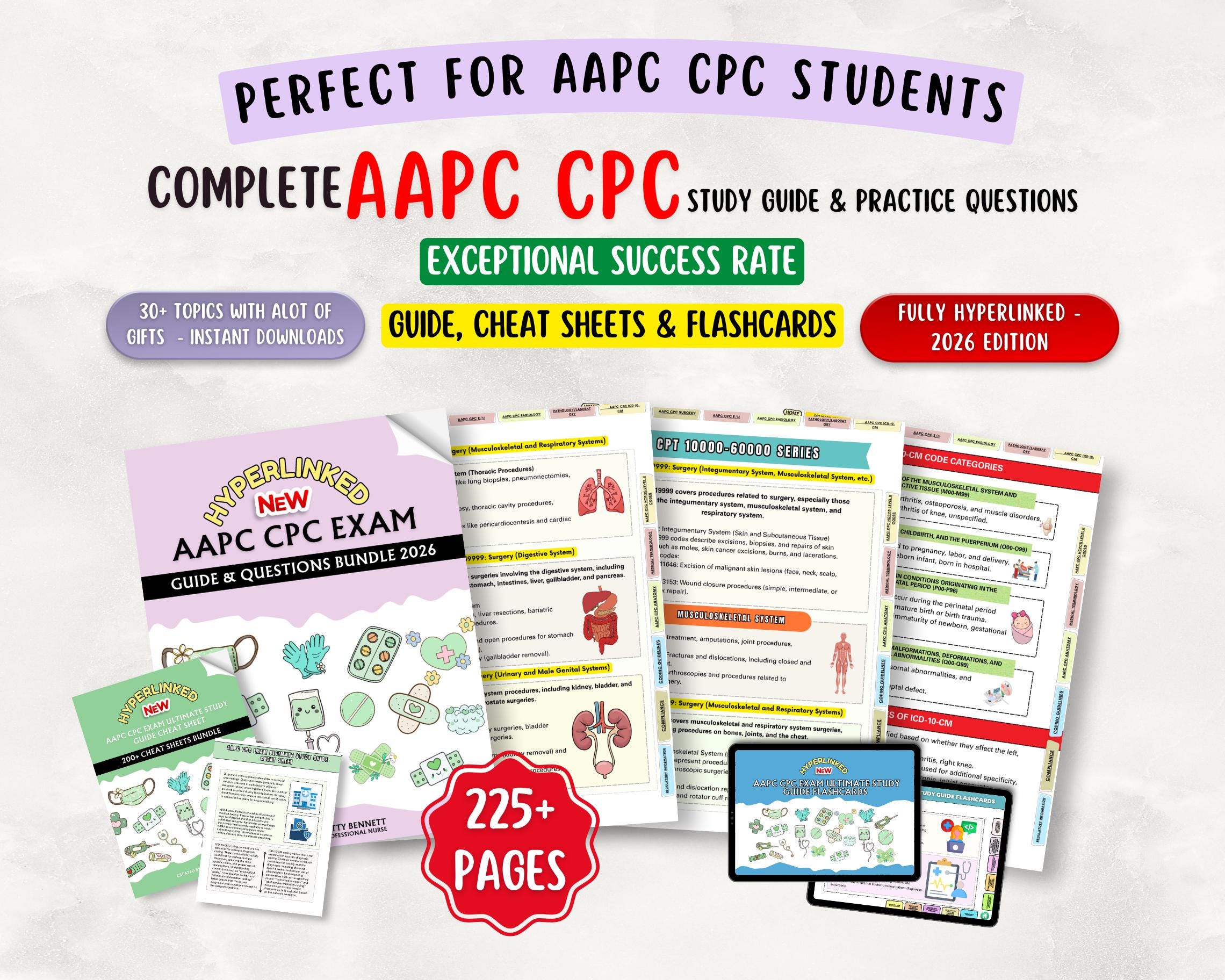 AAPC CPC Exam Ultimate Study Guide With Practice Questions - 225+ Pages ...