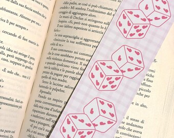 Segnalibro Love game Romance Rosa | Bookmark Bookish | Regalo per Lettori