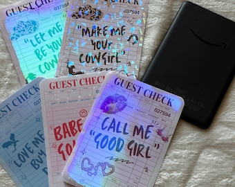 Inserto Kindle Guest Check | Kindle Booktok Trend | Cover Kindle Divertente | Accessori Kindle