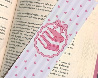 Segnalibro Book Coquette Romance Rosa | Bookmark Bookish | Regalo per Lettori